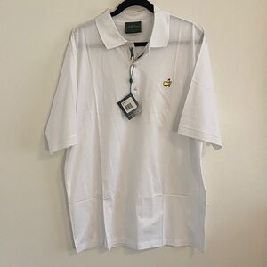 NWT Vintage 2000 Masters White Cotton Polo Shirt with Iconic Logo XL